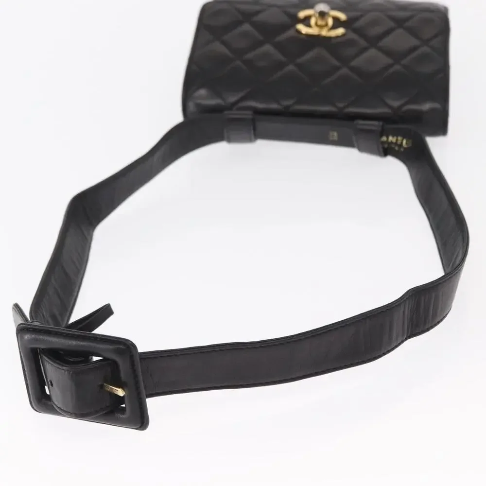 Chanel Matelasse Lambskin Waist Bag Black